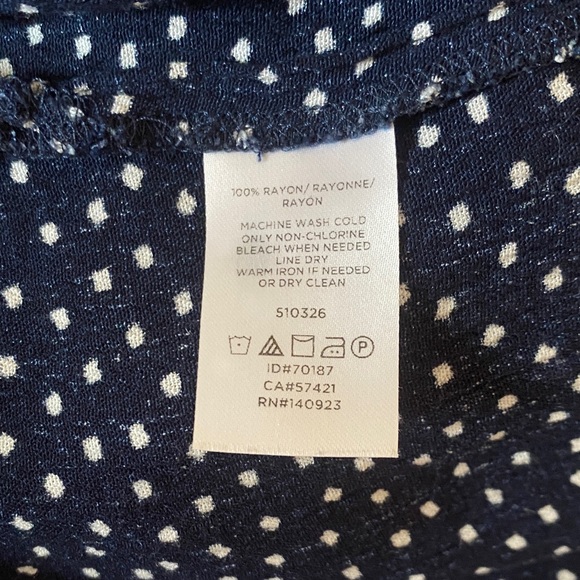 Navy Blue Polkadot Blouse from Loft - Picture 5 of 5